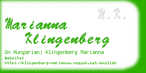 marianna klingenberg business card